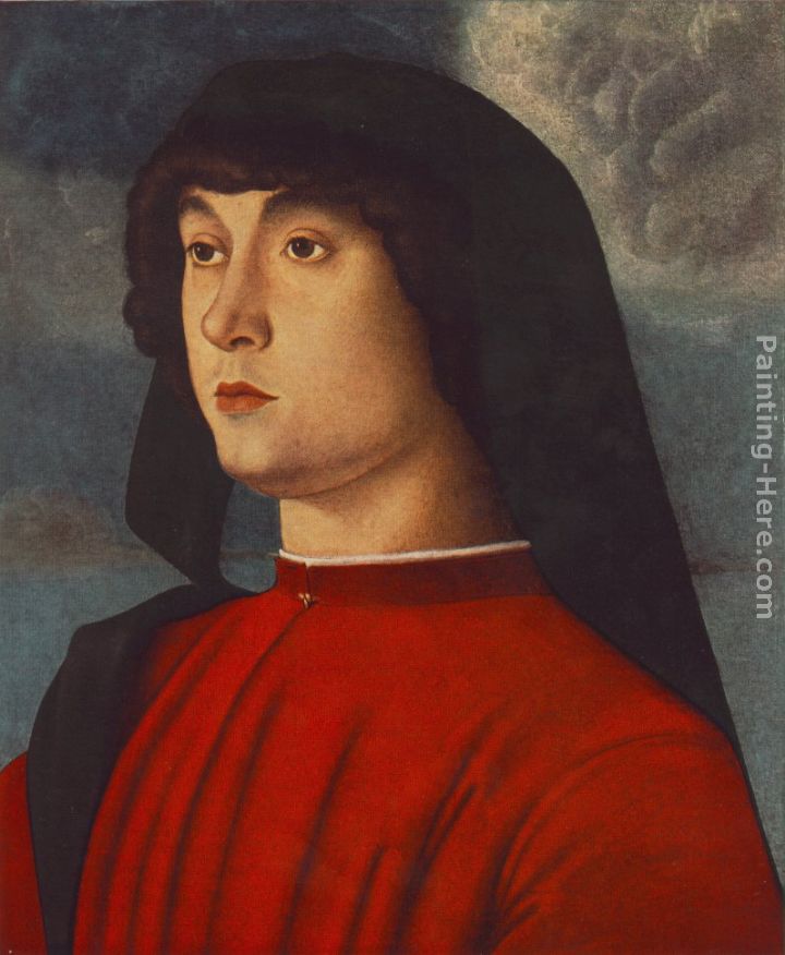 Portrait of a Young Man in Red painting - Giovanni Bellini Portrait of a Young Man in Red art painting